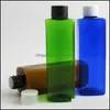 저장 병 항아리 홈 조직 Housekee Garden 240ml 8oz Square Amber Blue Green Orange Orange Clear Pet Plastic Dispensing Bottle C와