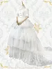 White Lace Gothic Wedding Dress 2022 Medieval Victorian Short Sleeve A Line Tiered Ruffles Country Wedding Gowns Costumes Bride Women Vestidos De Novia Church