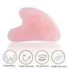 100% Natural Rose Quartz Stone Crystal 1PC Jade roller GUSHA Massage Roller Skin Face Wrinkle Removal 220510