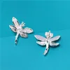 Stud High Jewelry 925 Brincos de prata esterlina zircão Crystal Heart Woman Ear Studs noivado Casamento de Kirs22