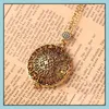 Pendant Necklaces Locket Necklace Vintage Gem Time Women Collar Collier Magnifying Glass Cabochon Vipjewel Drop Delivery 202 Vipjewel Dhxzi