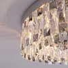 Pendant Lamps Crystal LED Ceiling Light Decoration Living Room Bedroom LED Ceil Chandelier Modern Luxury Le dRound Cristal Lamp