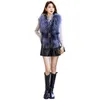 Women's Fur & Faux Female Mink Whole Skin Short Vest Silver Collar Coat VestWomen's Women'sWomen's