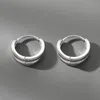 Hoop Huggie Ohrringe für Männer Trendy 925 Sterling Silber Einfache Ohrring Mini Kreis Ohr Schmuck Persönlichkeit Zubehör Junge GiftHoop