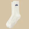 Designer Men's Socks Midden Tube Long Sockings Snow Mountain Embroidery Pure Cotton Thickened Socks for Men and Women