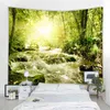 Tapiz Cortina Salón Dormitorio Fondo Decoración Hermosa Cascada Naturaleza Paisaje Fondo Decoración J220804