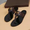 Mode designer sandaler kvinnor flip flops äkta läder glidor sandaler metallkedja damer sommar märke casual skor sz 36-42 no3