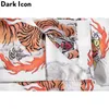 Ciemna ikona Tiger Full Print Hip Hop Koszula Mężczyźni Kobiety Summer Streetwear Męskie koszulki Koszule dla mężczyzn 220401