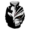 Herrhuvtröjor Sweatshirts Anime Style Bleach 3D Printed Hooded Sweatshirt Menwomen Casual Streetwear Pullover Hip Hop Hoodie Unisex Fashion Tops 230206