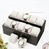 Watch Boxes & Cases Large Wooden Box Organizer 20 Slots 4-Layer Trapezoid Display Stand Cabinet Case Luxury Store Insert Tray GiftWatch Hele