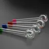Tubo de queimador de óleo de vidro de 4 polegadas de 4 polegadas Acessórios para fumantes de tubo de fumantes aleatórios de cores aleatórias