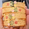 Bangle Wando Nigeriaanse bruiloft Gold Color Bangles For Woman Fashion Dubai Banglesbracelet Wholesale Design Bridal JewelryBangle Inte22