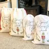 Sublimering tomt jultomten säckar diy personlig dragkammare julklappsäckar fickvärmeöverföring nytt år