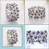 Band Rings Jewelry New Design Infinity Intertwined Cross Purple Cz Stone Ring Special-Interest Hollow Wave Shape Vine Women Finger Wide Drop