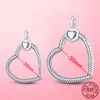 925 Silver Fit Pandora stitch Bead Moments Pave O Colgante Pulsera Charm Beads Cuelga DIY Accesorios de joyería