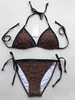 Damen-Bikini-Designer, sexy Strand-Bikinis, Badeanzug, modischer Brief, bedruckt, Schnürung, Sommer-Split-Badeanzug, Bikinis für Frauen 003