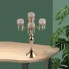 Dekorationer Ljushållare Bröllopsdekoration Metal Crystal Centerpiece Dining Table Candelabra Stands Home Decor Mother Crystal Stand Imake 177