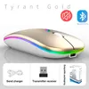 Bluetooth trådlösa möss med USB-uppladdningsbar RGB-mus för dator Laptop PC MacBook Gaming Mouse Gamer 2.4GHz 1600DPI ePacket265B