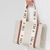 حقيبة كتف مطبوعة بحروف شريطية سعة كبيرة حمل حقيبة يد نسائية يابانية غير رسمية من قماش