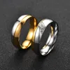 Eheringe Einfache Casual Edelstahl Paar Diamant Paar Ring Modeschmuck Für Frauen Rita22