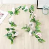 Fake Flowers Artificial Rose Vine Flower Plants Hanging Roses with Green Leaves for Home Hotel Office Wedding Party Garden Decoration