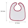 Home Textile Sublimation Baby Bib Polyester Blank Heat Transfer Printing Collar Waterproof Infant Feeding Bibs for Girls Boy