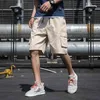 2022 sommer Casual Shorts Einfarbig Buchstaben Multi-Tasche Mode Männer Arbeiten Shorts Plus Größe Strand Cargo-Shorts M-7Xl