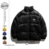 Down Down Parkas Inverno 2022 espessado de cor sólida colar de colarinho de algodão masculina jaqueta de roupas Trend Ins T220809
