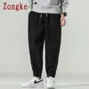 Zongke Streetwear Corduroy Pants Men Clothing Japanine Fashion Sweatpants Men Korean Fashion Mens Pants M-5XL Arrival 220509