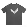 22SS鳩のプリントコラボレーションTシャツ夏スケートボードメンTシャツハイストリートファッションTシャツ
