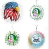 New Creative Aluminum Sublimation DIY Wind Spinner 20cm 25cm Christmas Home Decors Double Sided Circle Garden Wind Chimes C0812