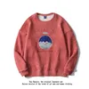 Winter Japanische Vintage Stickerei Plüsch Verdickt Rundhals Pullover für Männer und Frauen Lose Ins Mode Marke Vielseitig Paar