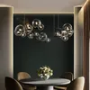 lustre moderno de vidro com bolhas