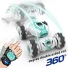 2.4G Mini Remote Control RC Car Roll Rotary Double-Side Stunt gebaar Inductie Twisting Drift Off-Road Dancing Driving Car 220429