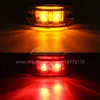 2 Pcs / Lot Universel 12V / 24V Vélo LED Side Marker Lampe De Voiture Feux Externes Avertissement Vélo Feu Arrière Auto Remorque Camion Camion Lampes Couleur Blanche Feu Arrière Feu Arrière