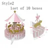 1-слое Carousel Candy Box для рождения украшения вечеринка свадьба присутствующих подарок 220420