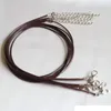 Wax Leather Rope Necklace Snake Cord String Rope Wire Extender Lobster Clasp Chain Fashion DIY jewelry Findings in Bulk