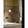 Потолочные светильники белый нефритовый стеклянный люстр для спальни кровать