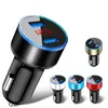 LED Display Dual USB Fast Car Charger 5V 3.1A Telefon Snabbladdare GPS -laddare för iPhone 14 13 12 11 Samsung Note20 S20 S21 -surfplatta