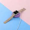 Soporte de silicona/enrollador para Apple Watch Series 7 6 5 4 3 2 Soporte de cargador inalámbrico 45 mm 41 mm 44 mm 38 mm 42 mm Pulsera Cable de carga iWatch Base de almacenamiento de escritorio