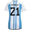 S-4xl Argentyna koszulka piłkarska koszulka piłkarska 2022 Dybala Aguero Maradona di Maria 23 23 fanowie Wersja dla dzieci Zestaw dzieci