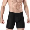 Underpants Men's Sports Underwear Long Ice Silk Mesh Sexy Breathable Boxer Briefs Running Wear-resistant PantsUnderpants