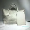 Designer -Totes Fashion Luxury Premium Faux Leather Woven Handbag Large Capacity Candy Color Ladies Shoulder Bag 2022