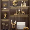 Woondecoratie Accessoires Feng Shui Gold Studuette Studie Bureau Ornamenten Luxe Woonkamer Beeldjes voor Interieur 220329