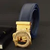 Riemen Hoge Kwaliteit Krokodil Spin Lederen Riem Mannen Luxe Metalen Gesp Designer Heren Echt Cinturon Dorado BrandBelts3326