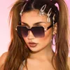 Sunglasses Women Fashion Brand Designer Traveling Sun Glasses For Pink Gradient Lens Eyewear Female MujerSunglasses