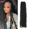 22quot Long Papillon Locs Crochet Cheveux Synthétiques Preed Bob Doux Faux Tresses Extensions Expo City 2206104565728