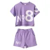 Teenage Girls Clothing Sets Summer Fashion Top And Shorts Little Princess Suit 5 6 7 8 9 10 11 12 13 14 anos Crianças de crianças 220509