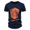 AIOPESON Été Coton T-shirts pour Hommes À Manches Courtes Oneck Tops T-shirts Casual Streetwear Mode Imprimé Hommes T-shirts 220704