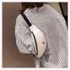 PU Leather Women Women Bag HIP HISTRY FANNY PACK Black White Counter Crossbody S Temale Banana Belt Wallet J220705
